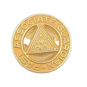 10k Past Associate Guardian Tie Tac IYOB Filiae Solid Gold Mason Pin 1.21 Grams